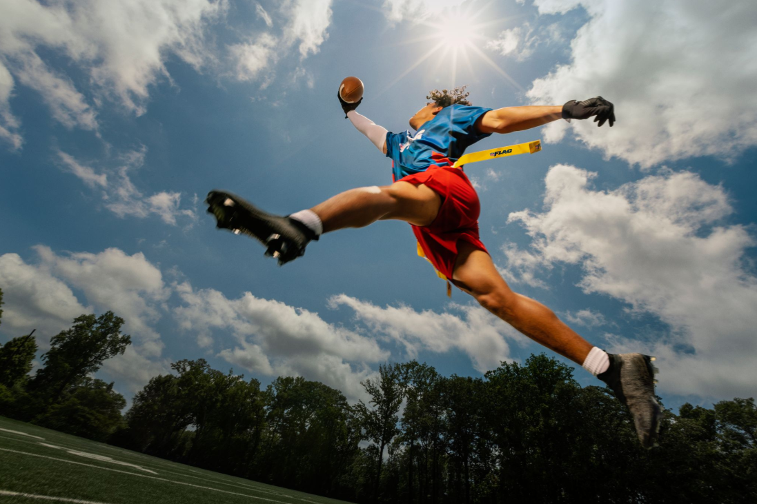 Athlete Catching With One Hand